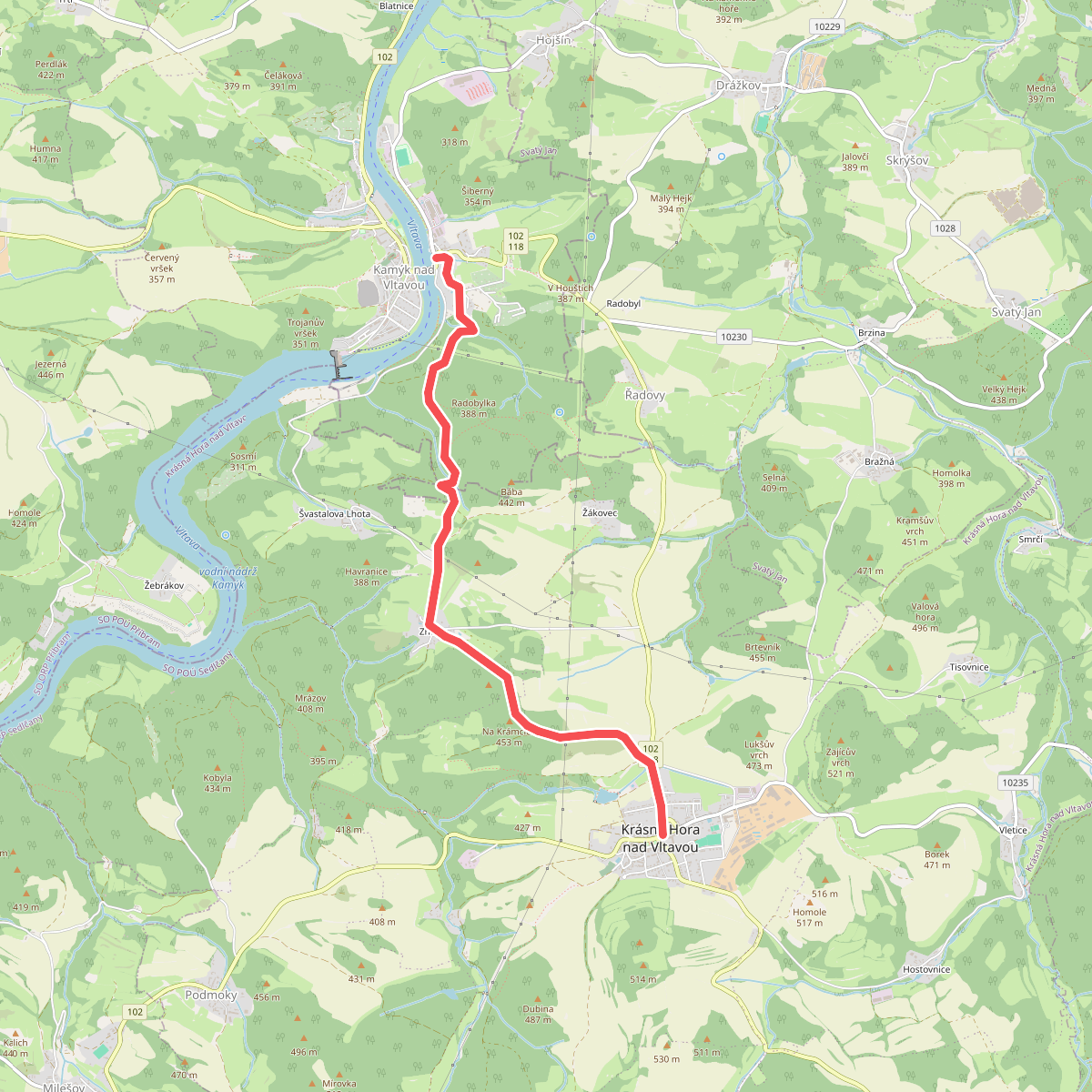 [M] Kamýk nad Vltavou - Krásná hora
