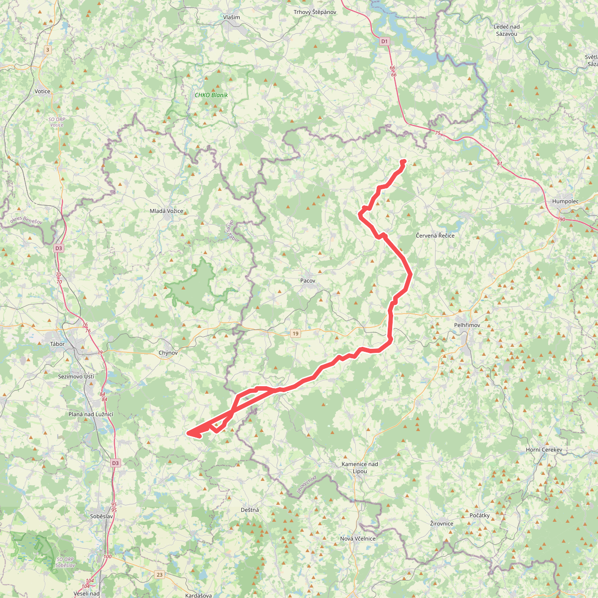[Z] Onšov - Košetice - Hořepník - Žlíbek