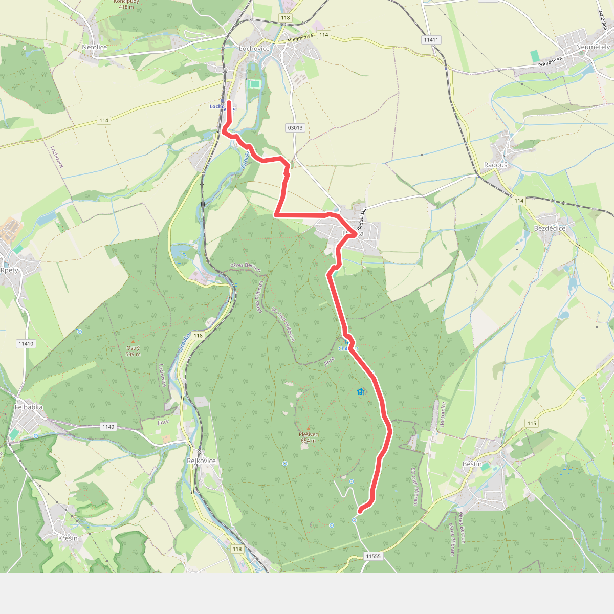 [M] Nad Klínkem - Lochovice žst