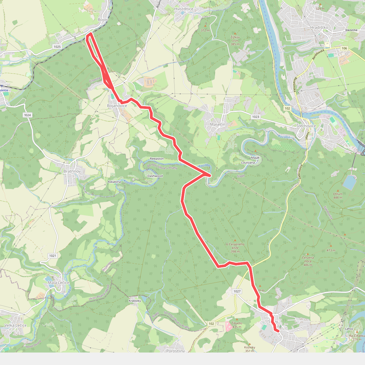 [M] Bojanovice - Slapy