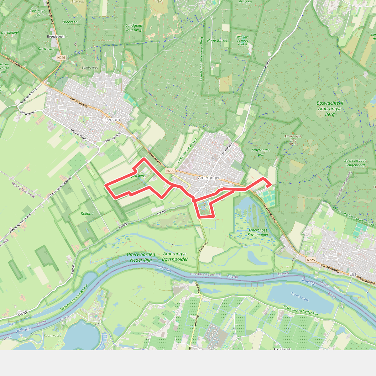 Wandelroute kasteel Amerongen en landgoed Zuylestein