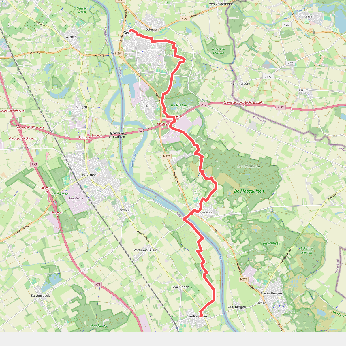 Gennep - Vierlingsbeek · Pieterpad etappe 19