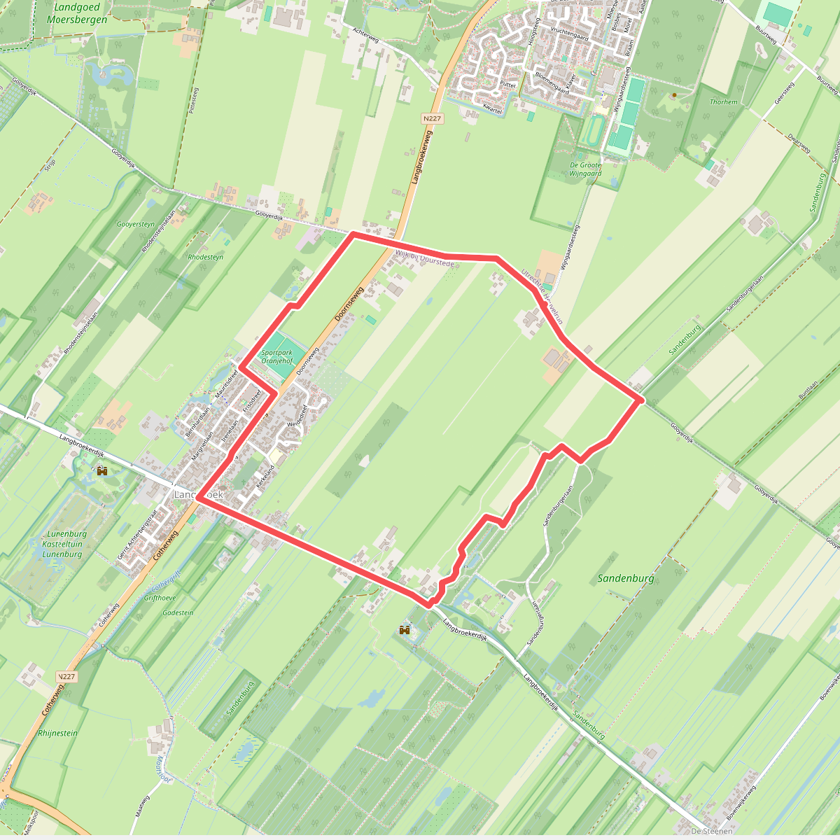 Kastelenroute blauw