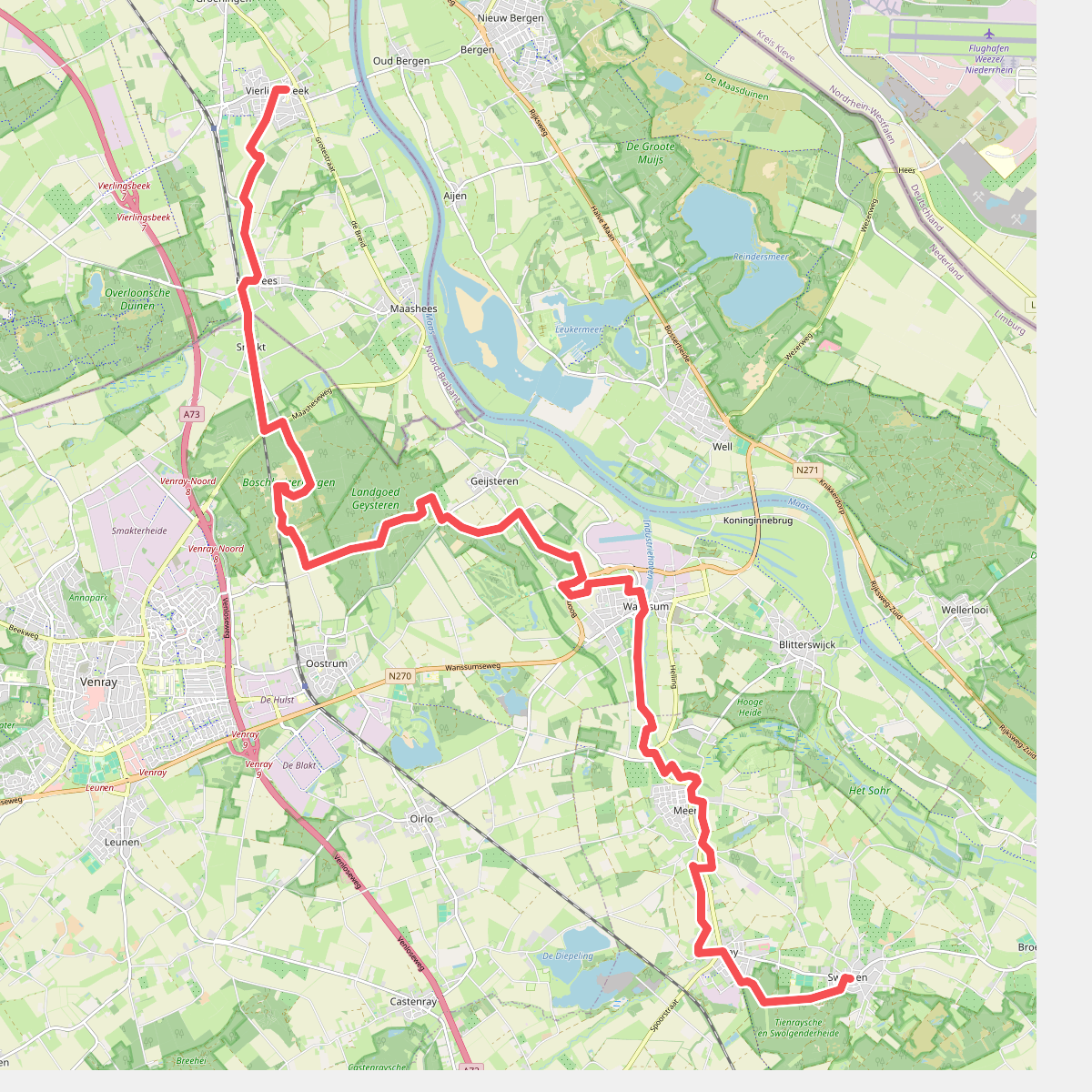 Vierlingsbeek - Swolgen · Pieterpad etappe 20