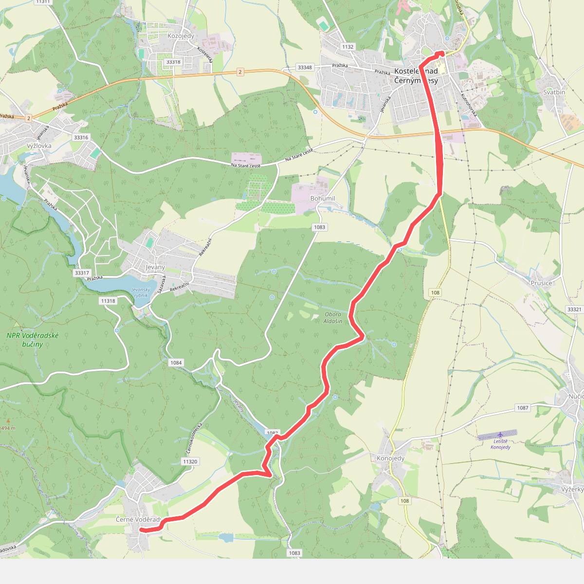 [Č] Kostelec nad Č. Lesy - Č. Voděrady