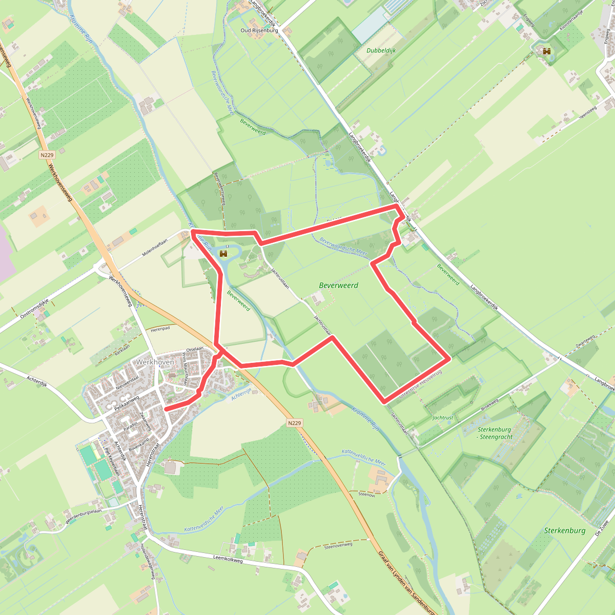 Pad langs Beverweerd