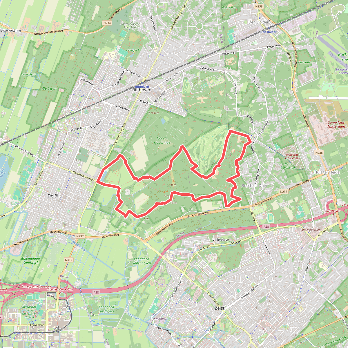 Wandelroute Beerschoten, Houdringe, Panbos