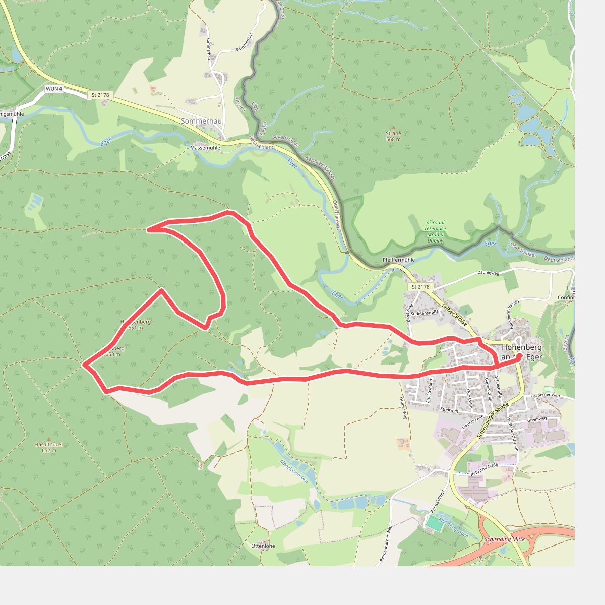 Wanderweg 6 Hohenberg a.d. Eger