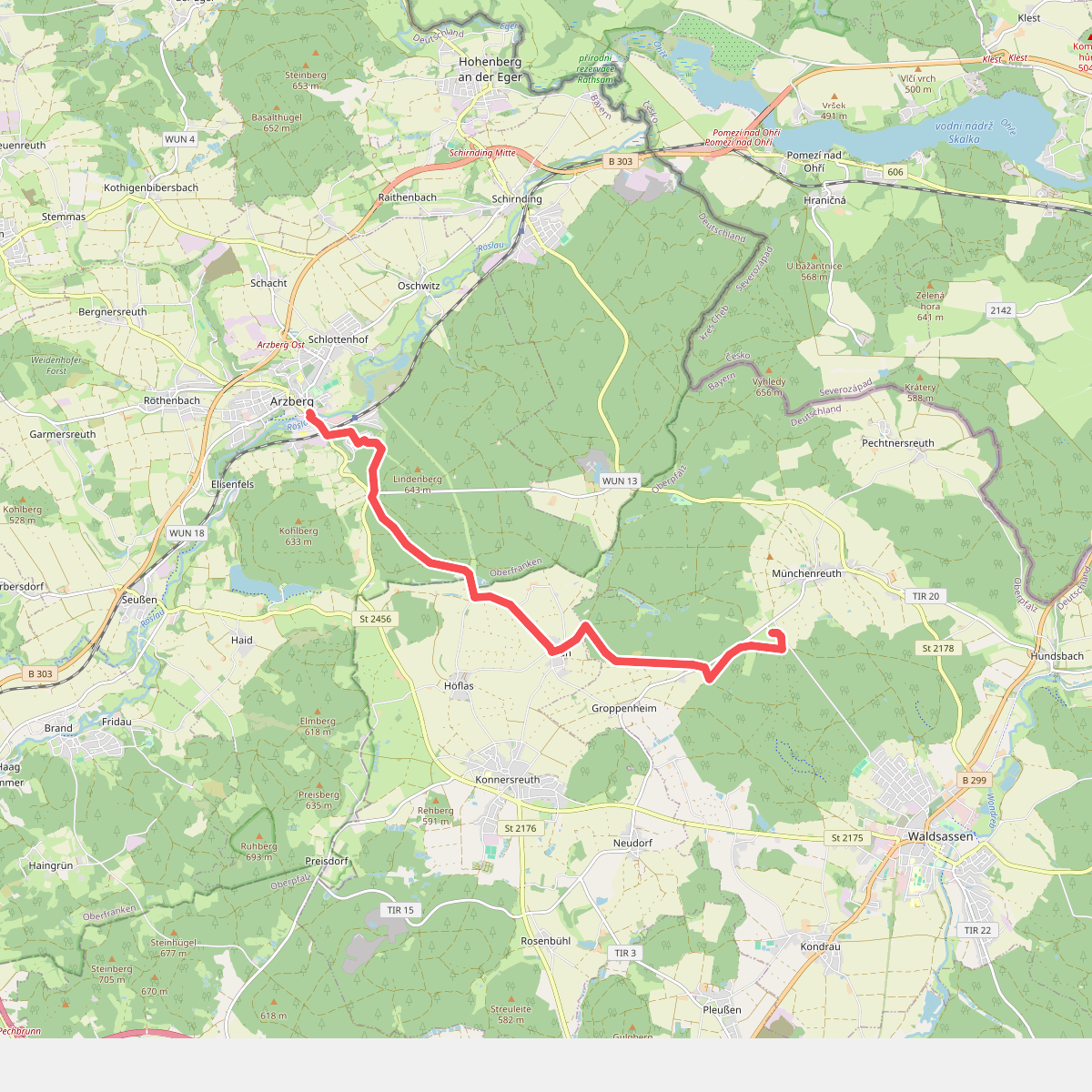Wanderweg Arzberg-Kappl