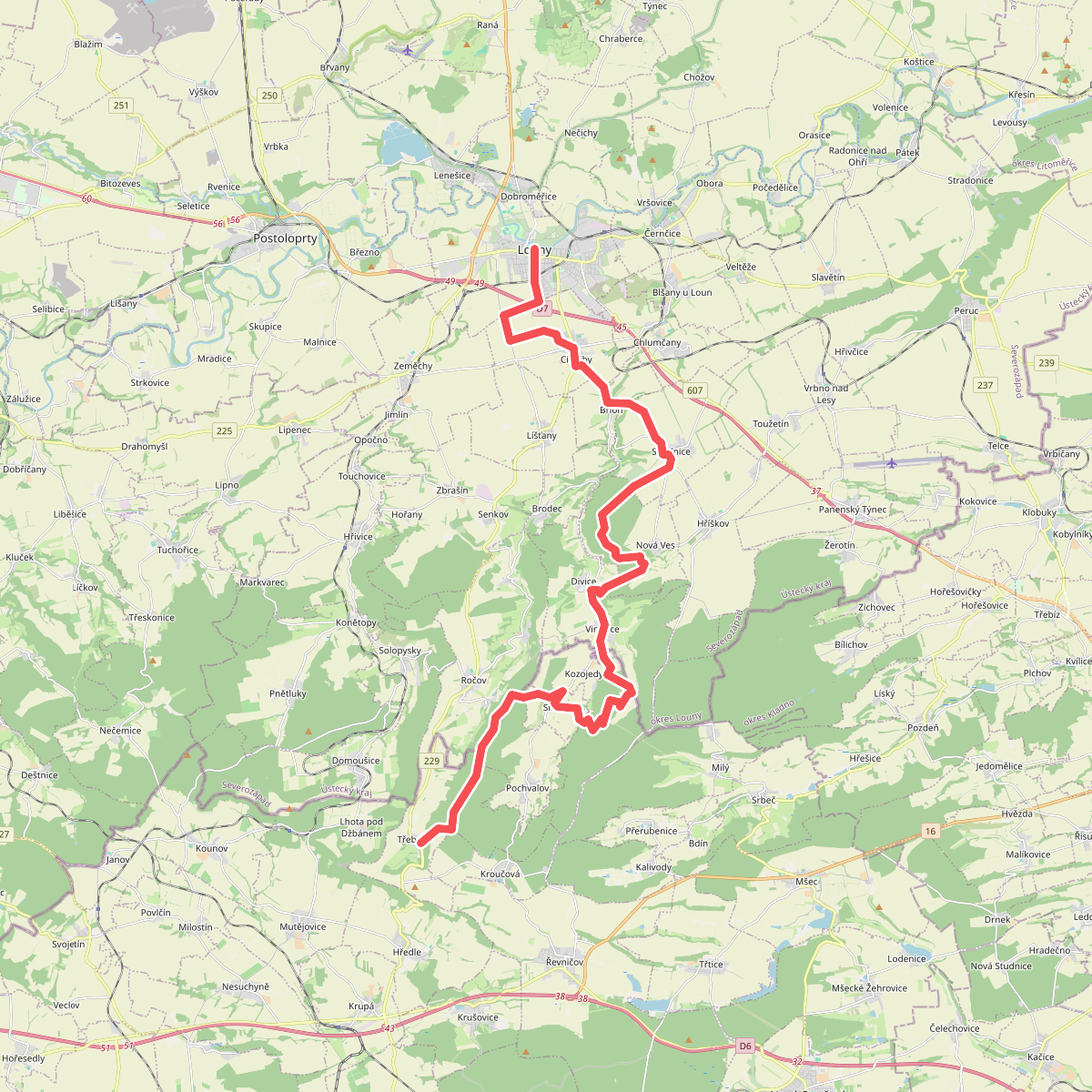 [Č] Louny - Smolnice - Třeboc