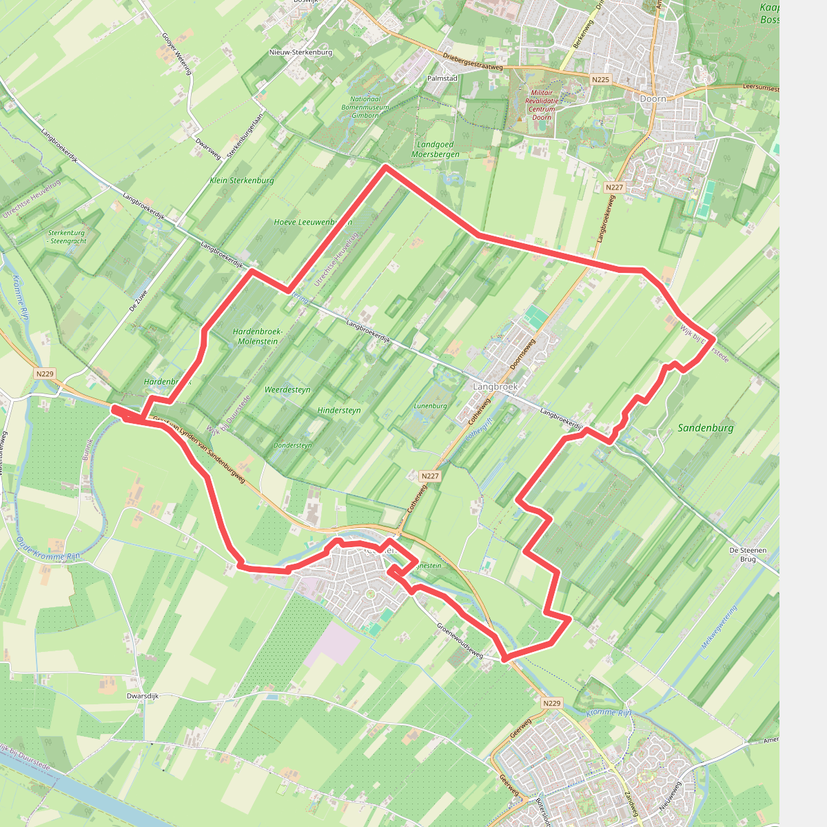 Kromme Rijn route bij Cothen