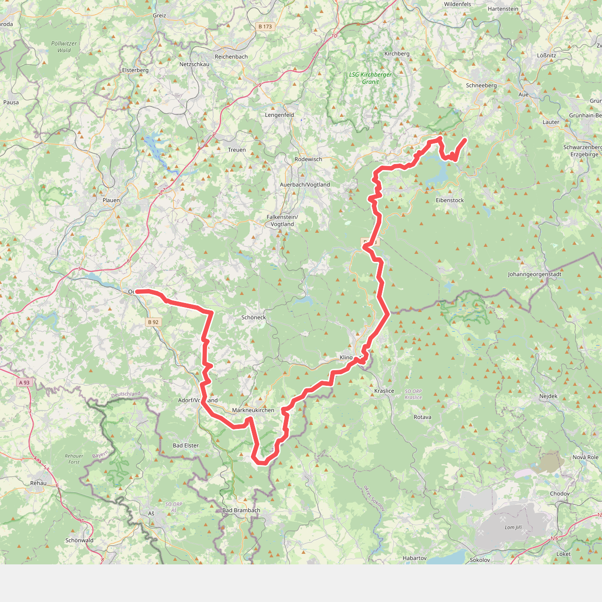 Wanderweg Erzgebirge-Vogtland (Oelsnitz-Talsperre Eibenstock)
