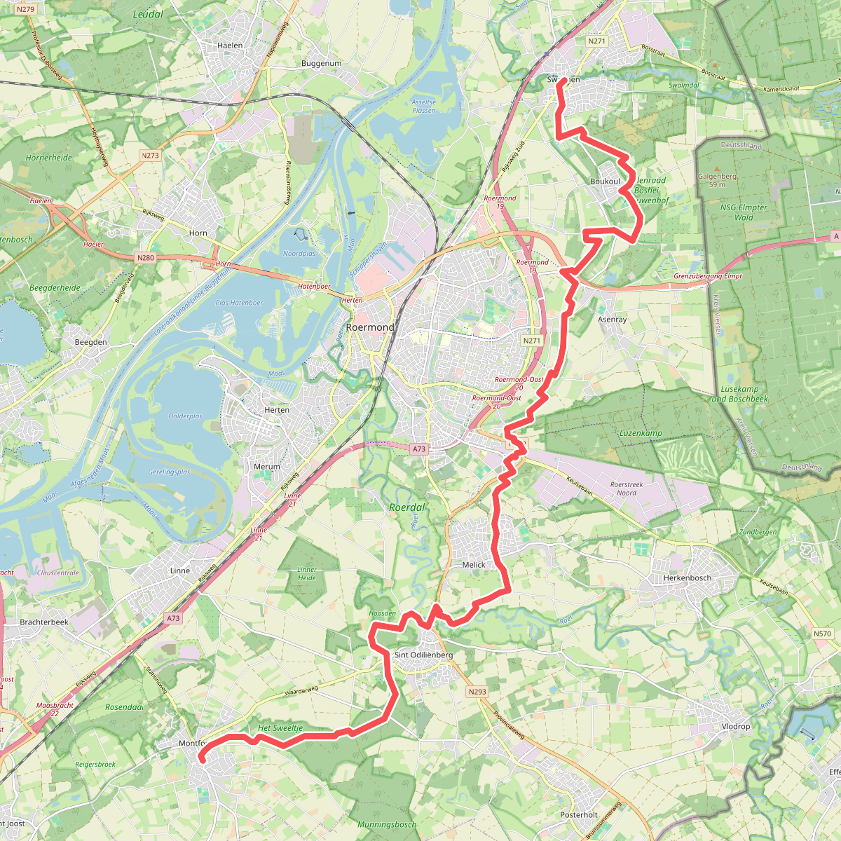 Swalmen - Montfort · Pieterpad etappe 23