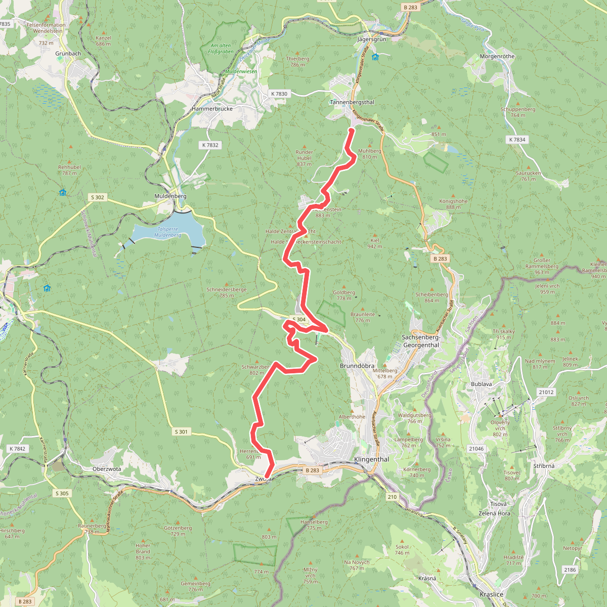 gelbe Markierung