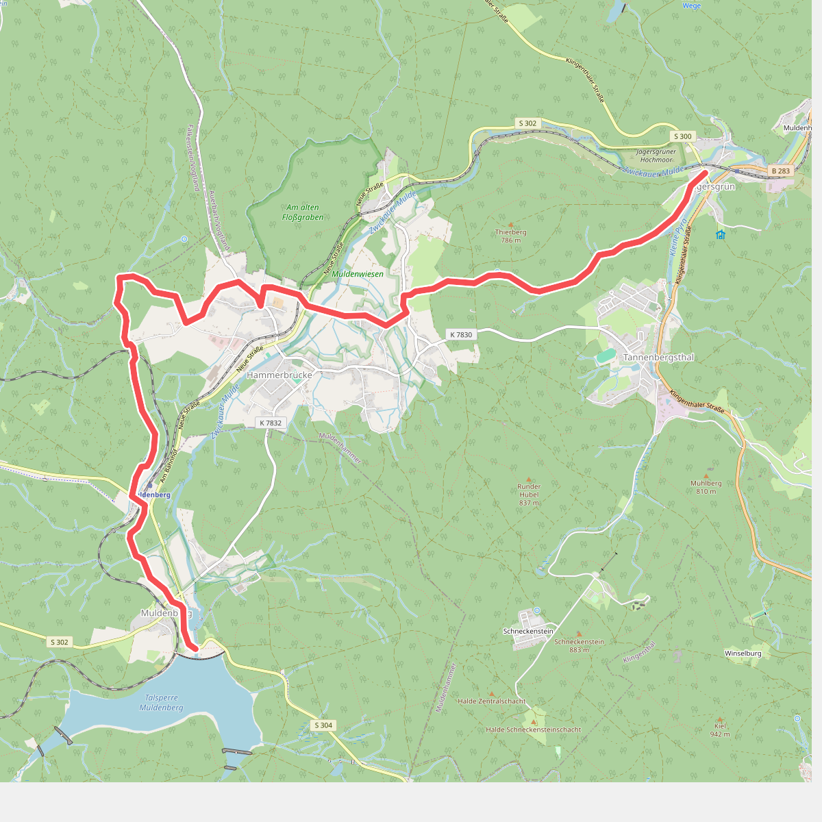 Grüne Markierung