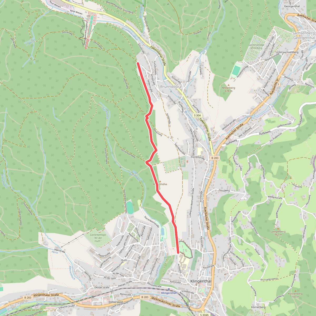 Höhensteig - Rundweg Klingenthal-Zwota
