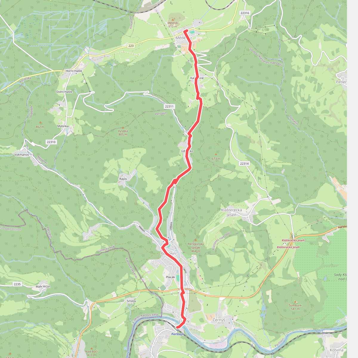 [M] Měděnec infocentrum - Perštejn