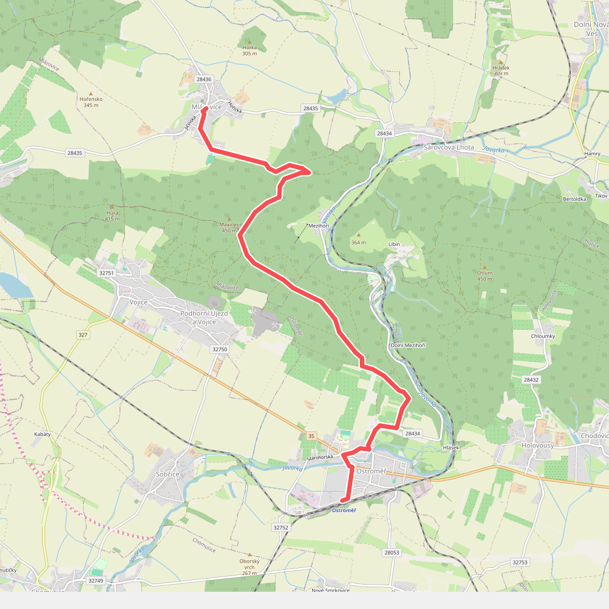 [M] Ostroměř - Mlázovice