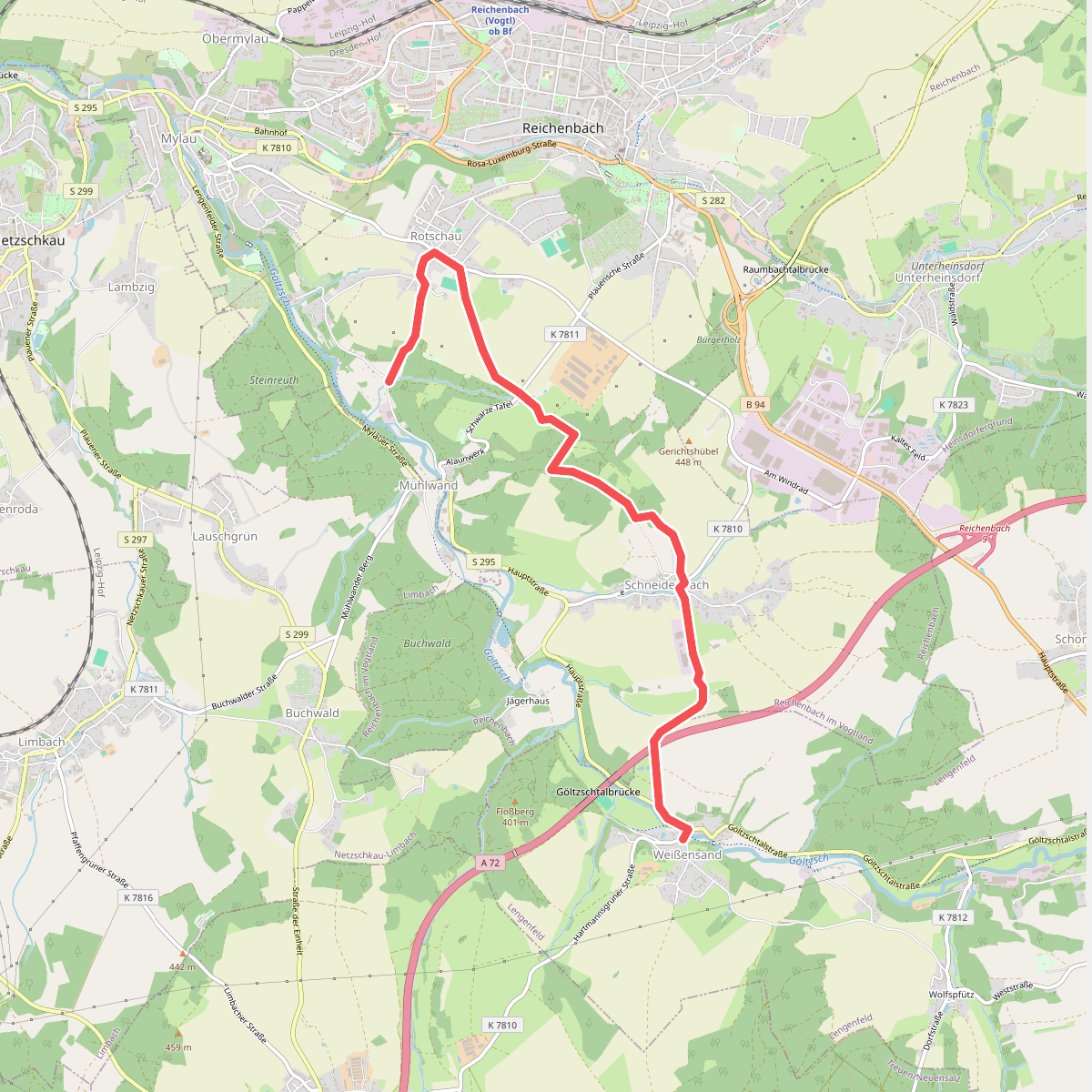 Ww Weißensand-Schneidenbach-Rotschau-Mühlwand