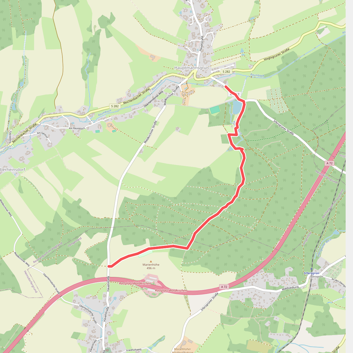 Wanderweg gelber Balken (unvollständig)