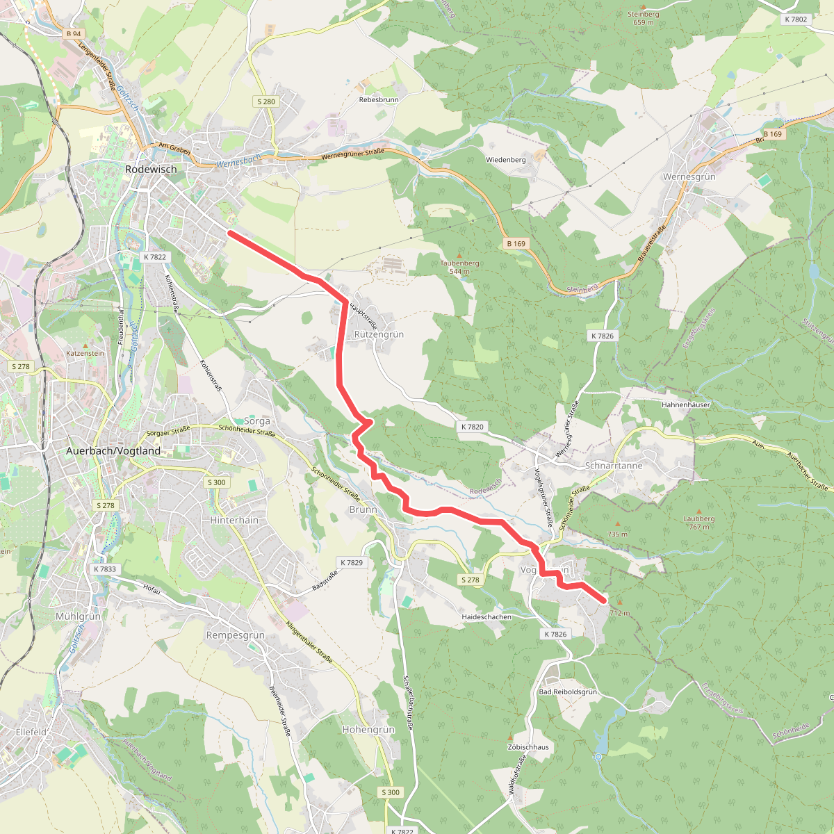 Ww Rodewisch - Rützengrün - Vogelsgrün