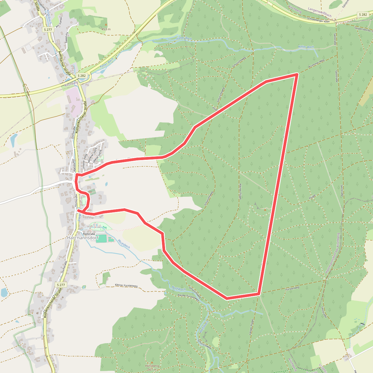 Hartmannsdorf - Hirschenstein - Hartmannsdorf