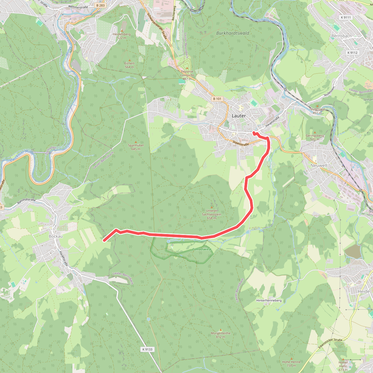 Wanderweg Lauter-Bockau