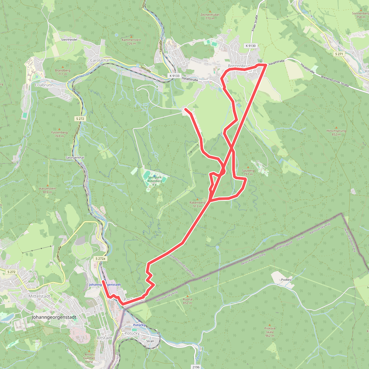 Ww Johanngeorgenstadt - Rabenberg - Breitenbrunn