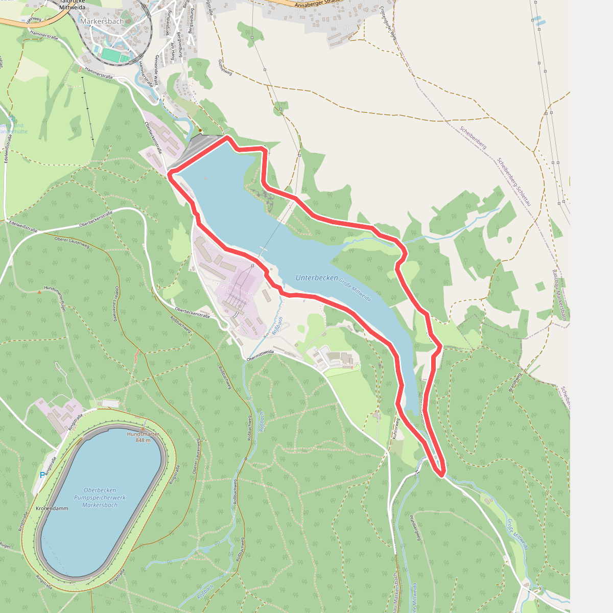 Rundwanderweg Markersbach Unterbecken