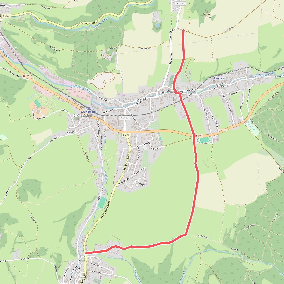 Ww Emmlerweg - Raschau - E3 - Pöhla