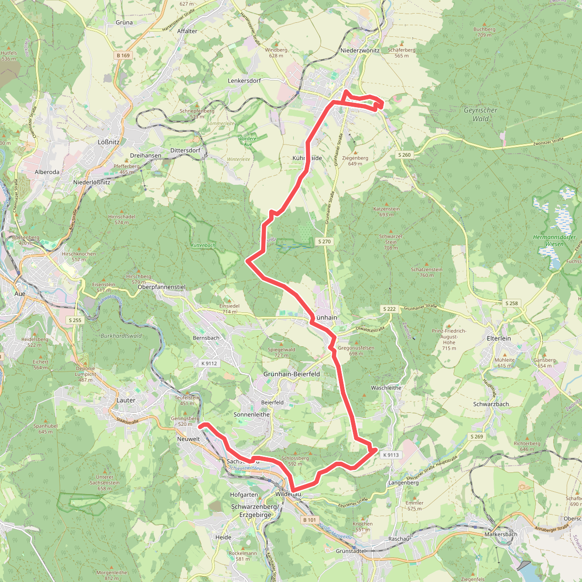Zwönitz - Grünhain - Schwarzenberg