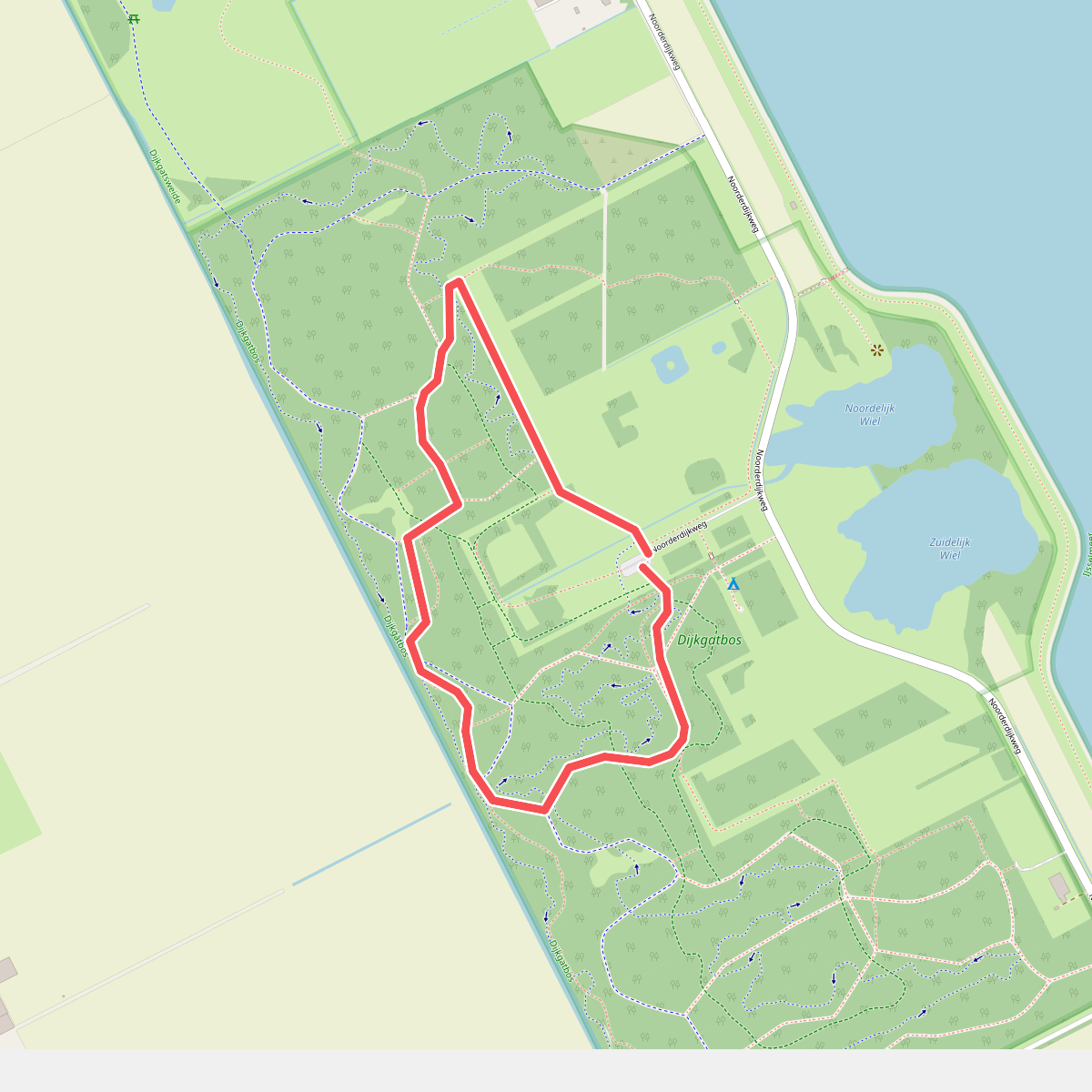 Wandelroute familiepad Dijkgatsbos