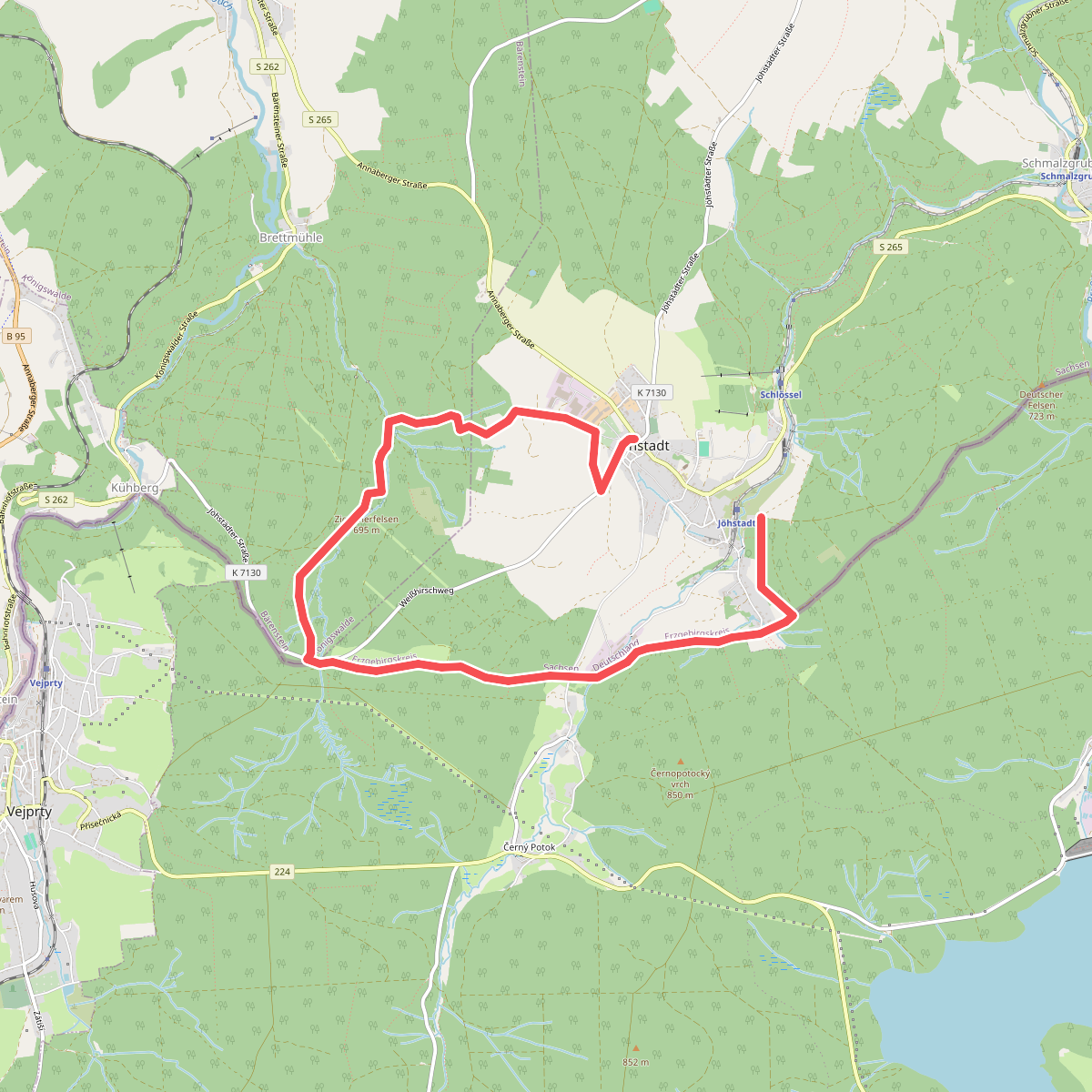 Wanderweg gruen-strich joehstadt