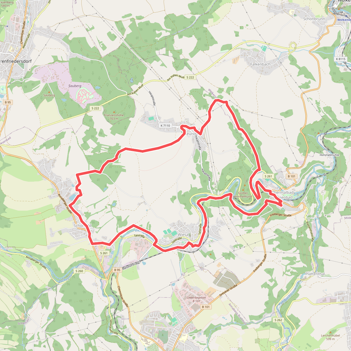 Kurortrundweg Thermalbad Wiesenbad