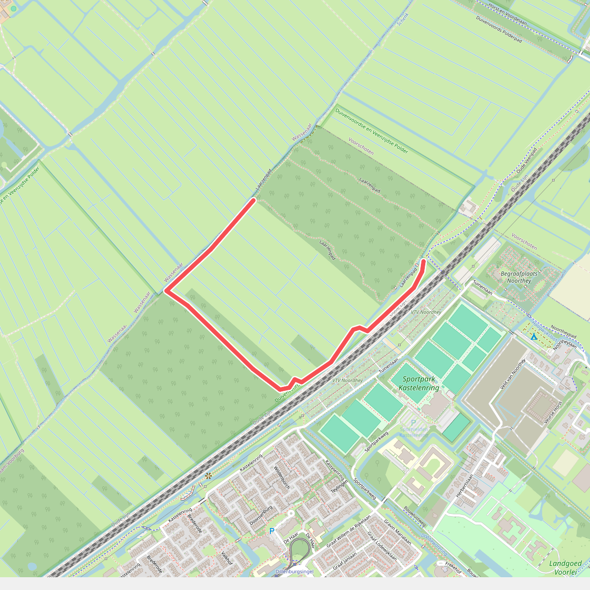 Wandelroute Laarzenpad Duivenvoordse Veenzijdse Polder