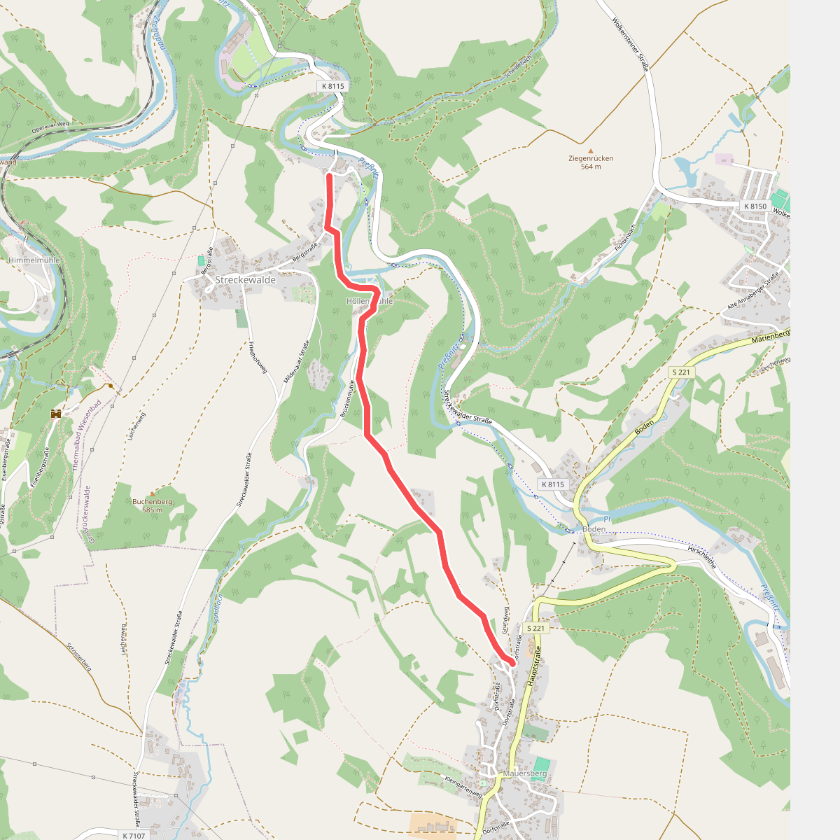 Ww Streckewalde-Mauersberg über Heidehäuser