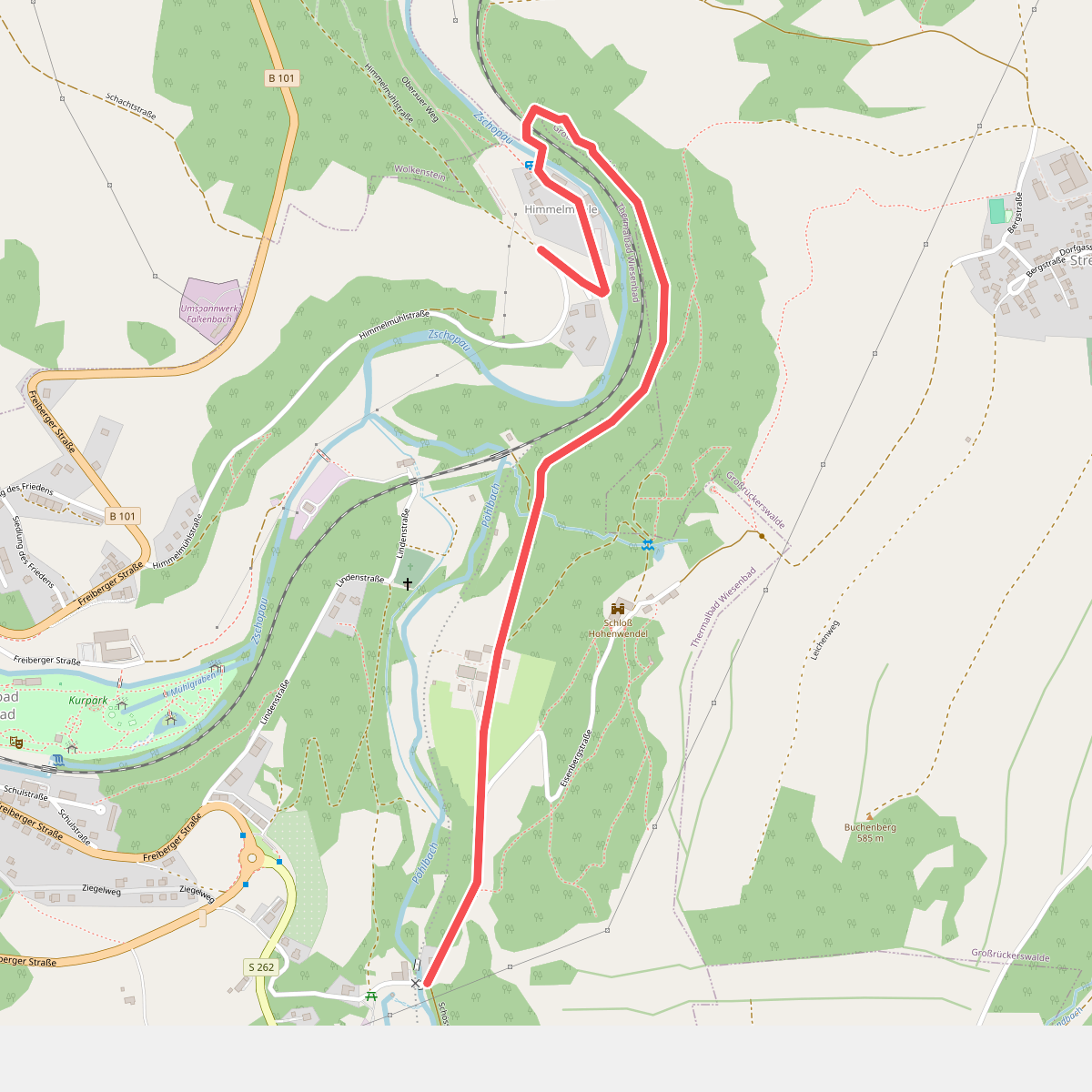 Ww Thermalbad Wiesenbad - Himmelmühle - Anschluss Zschopautalweg
