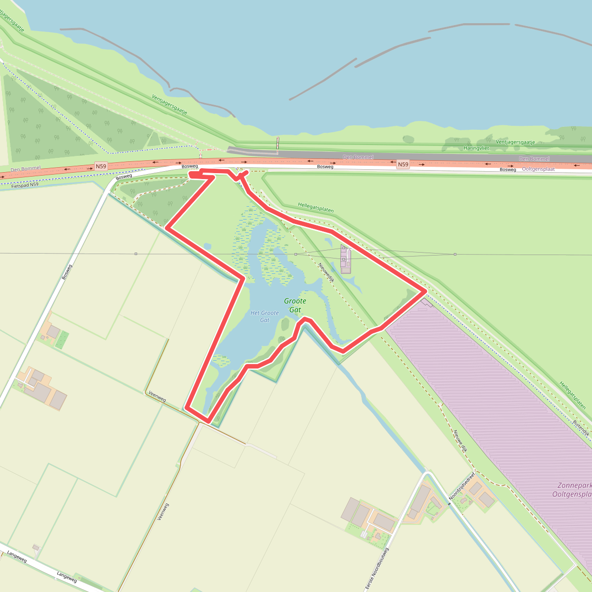 Wandelroute Blauwborst Groote Gat