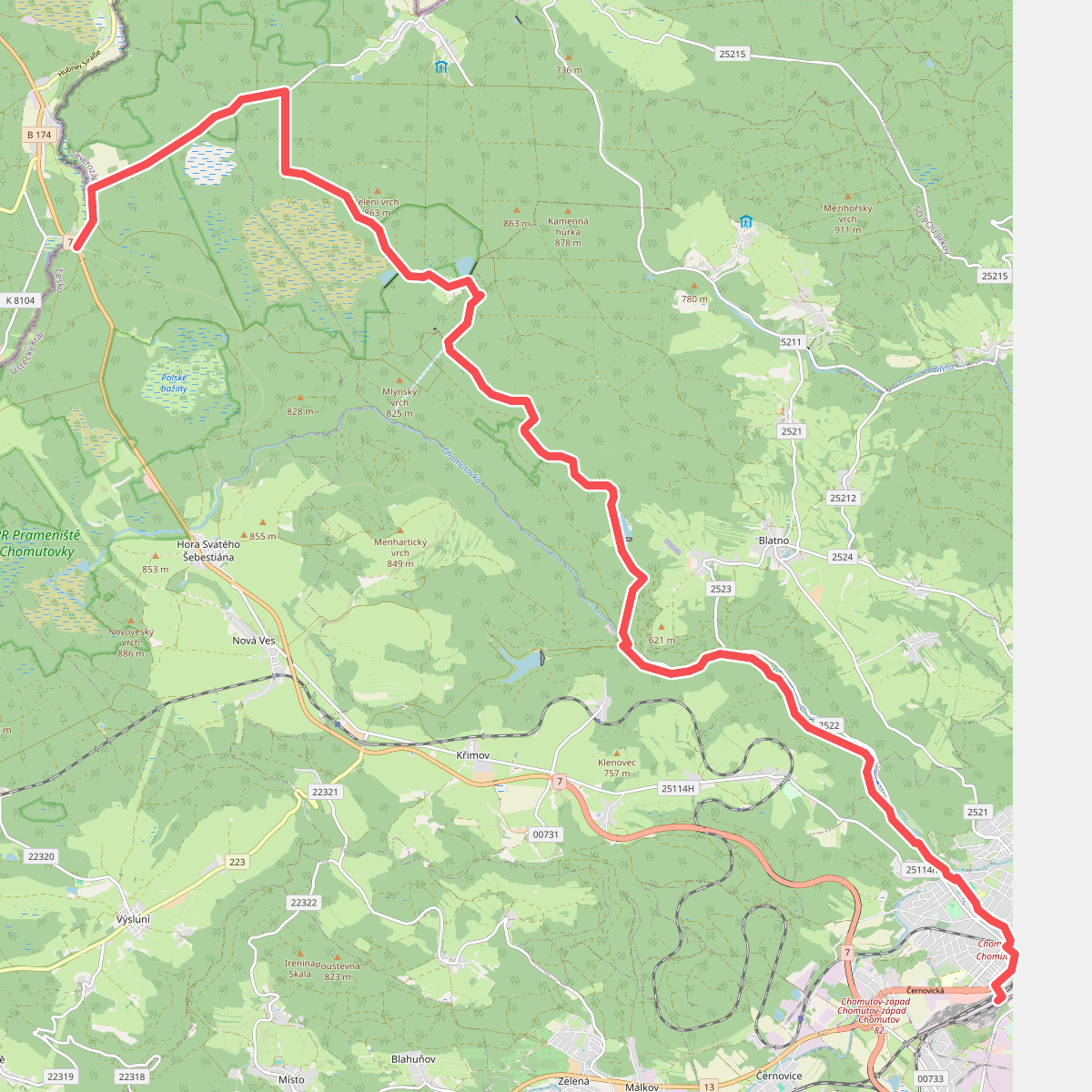 [M] Chomutov (žst.) - Pohraniční (CZ/D)