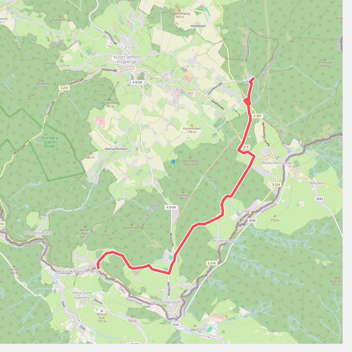 Ww Deutschkatharinenberg - Brüderwiese - Bad Einsiedel