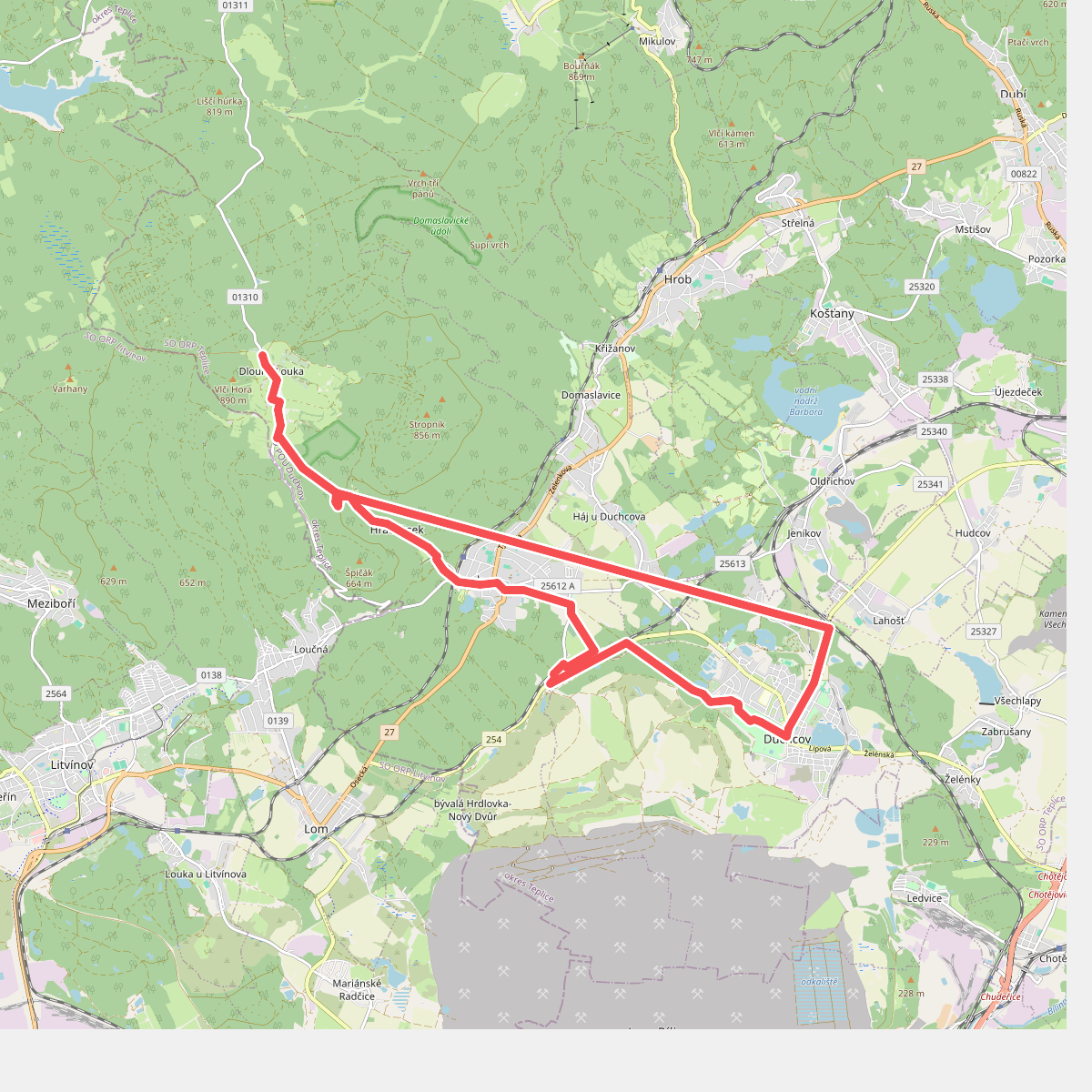 [M] Duchcov (žst.) - Dlouhá Louka
