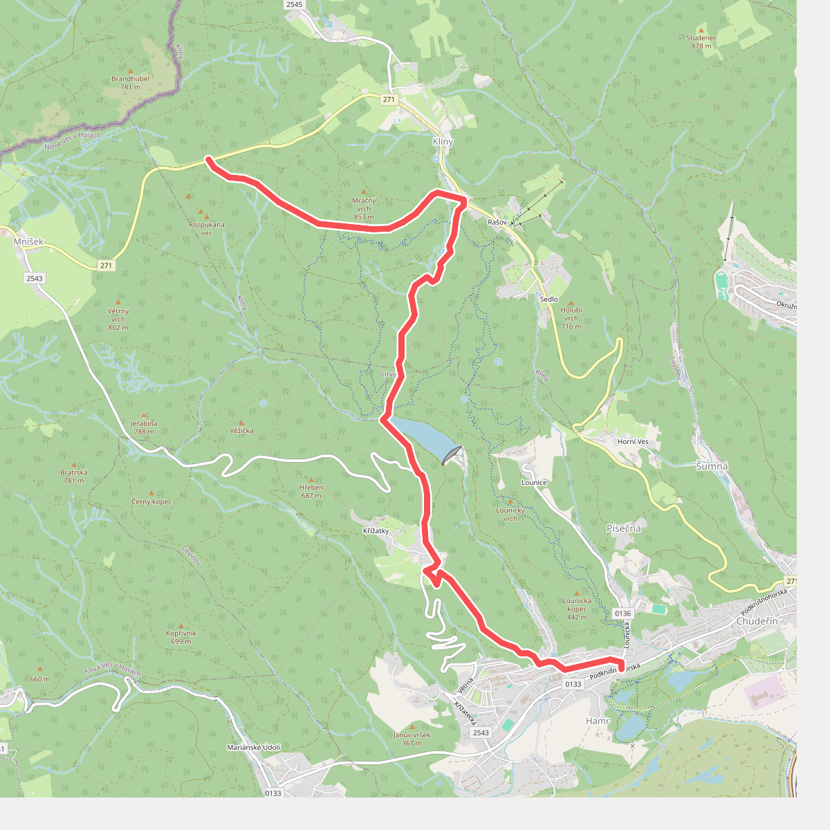 [M] Hamr - Kostelní cesta