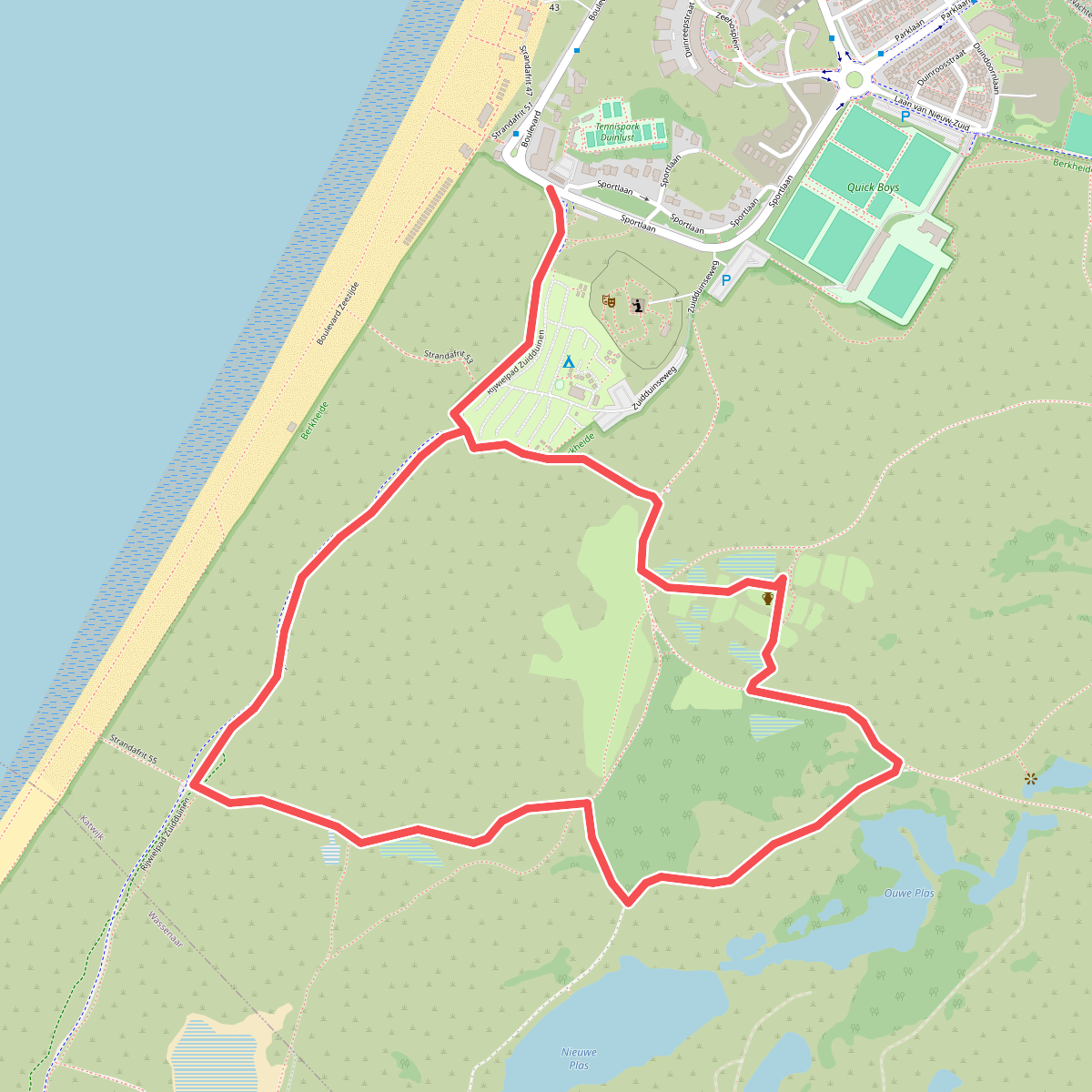 Wandelroute Kattukse Duinroute 