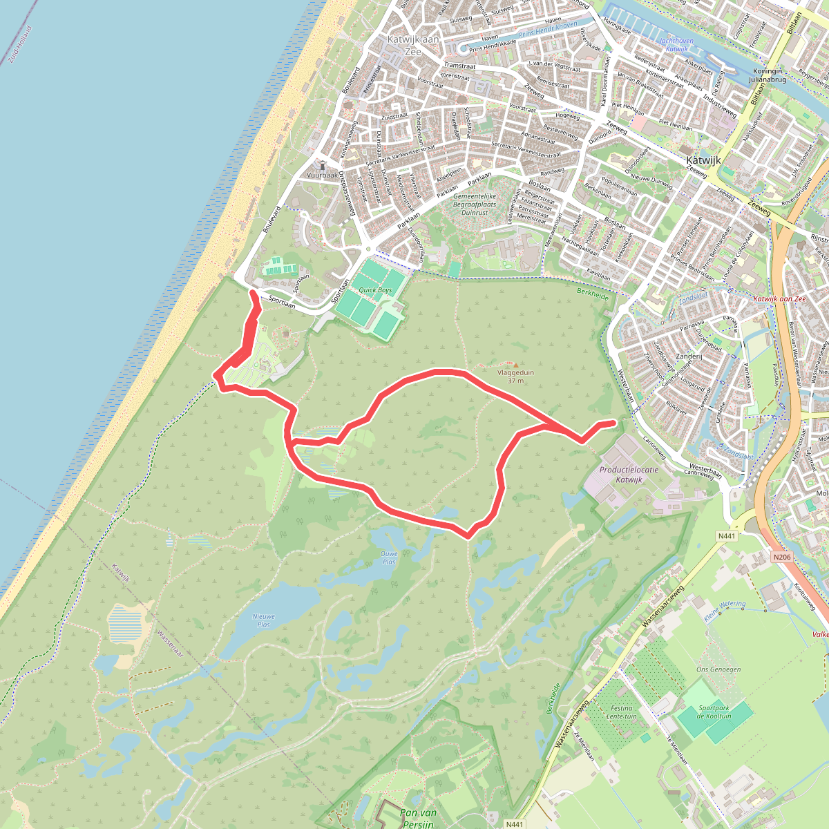 Wandelroute Duinroos