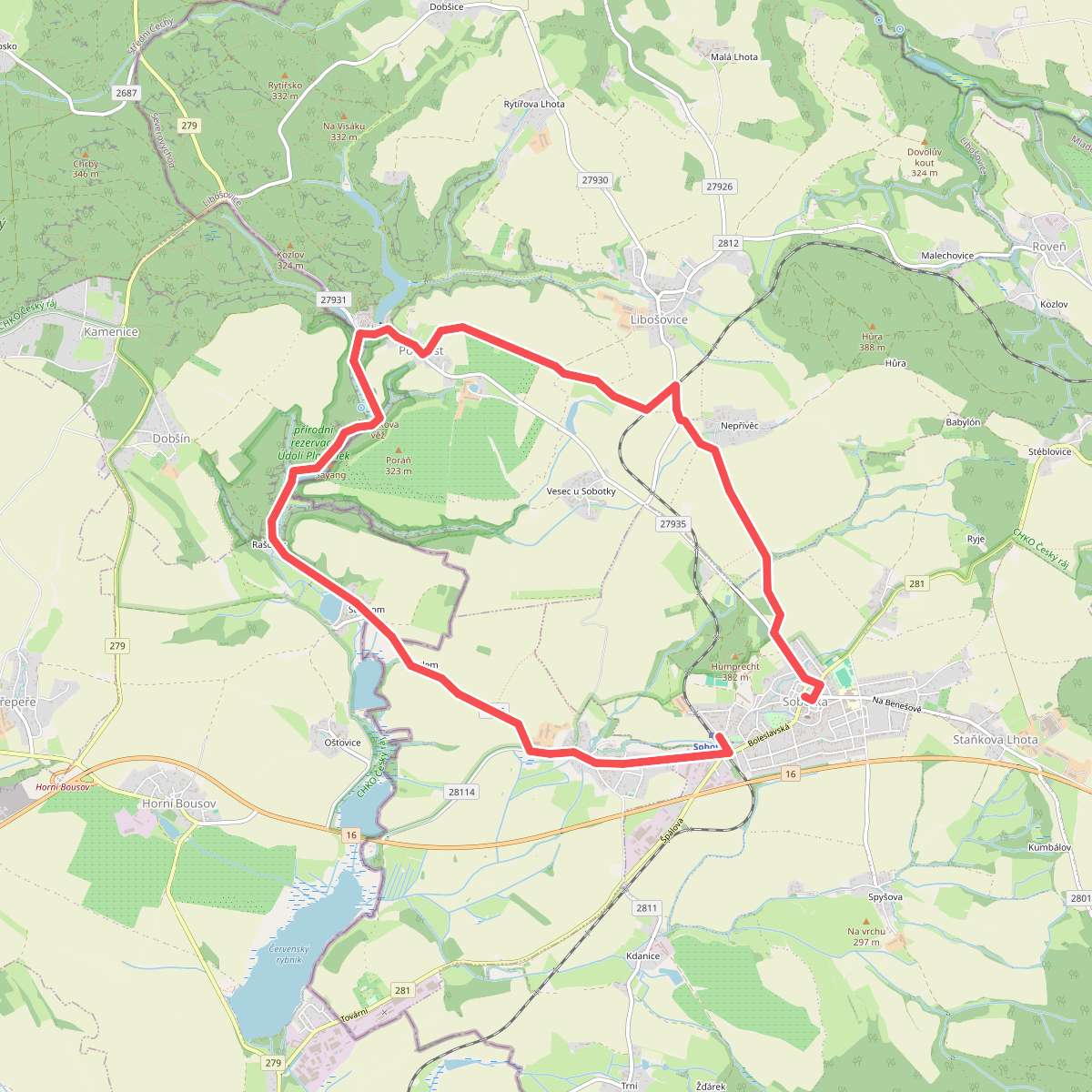 [Ž] Sobotka - Libošovice - Kost - Sobotka (žst.)