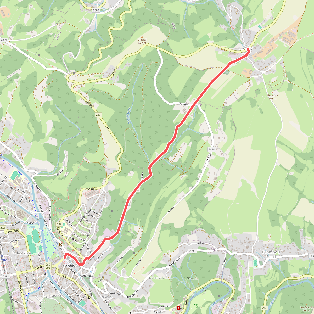 [M] Semily - Příkrý (bus)