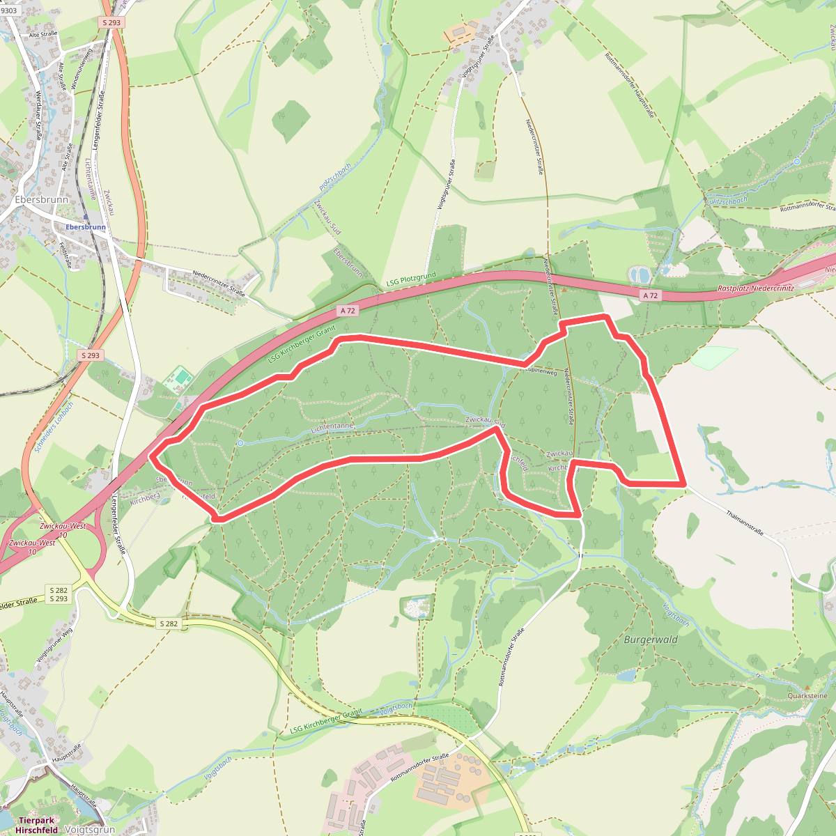 Rundwanderweg Waldhaus / Ebersbrunner Wald