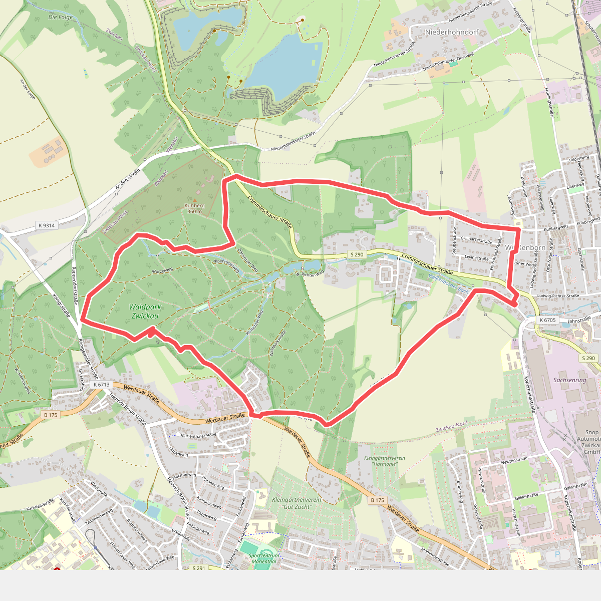 Rundwanderweg Waldpark Zwickau