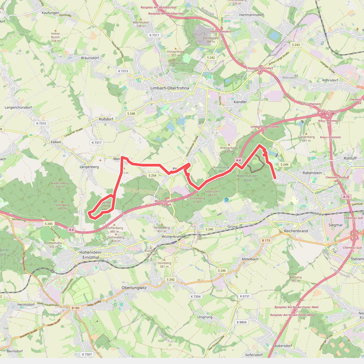 Ww Chemnitz-Rabenstein, Pleißa, Langenberger Höhe