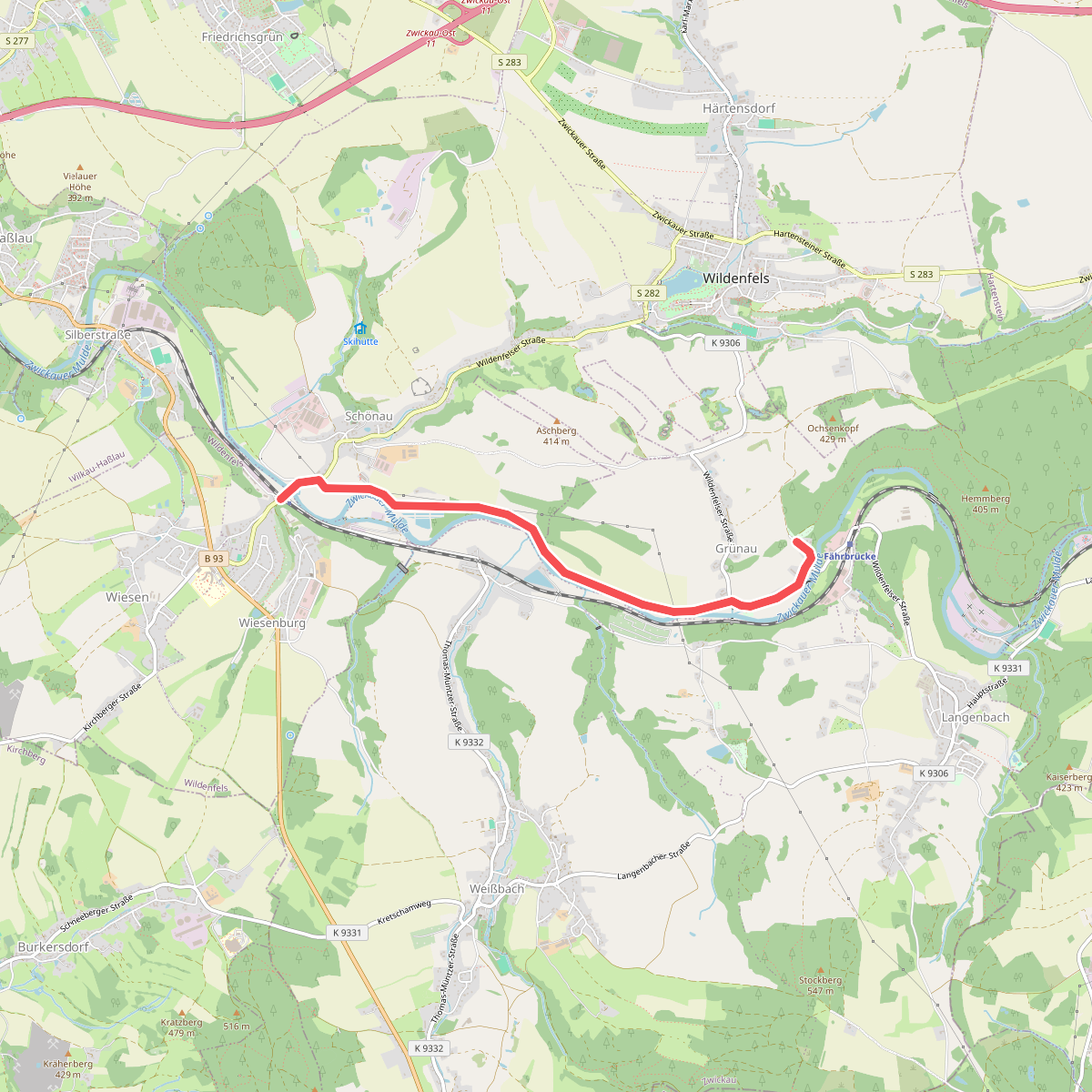 Ww Grünau - Wiesenburg (Muldenweg)